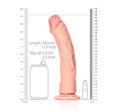 Curved Realistic Dildo with Suction Cup - 10""/ 25,5 cm